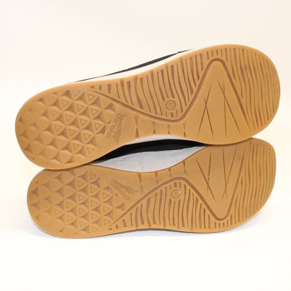 Dansko Shoes Womens 40 US 9.5 Christina Sneaker 4254100302 Black Leather Lace Up - Picture 9 of 11